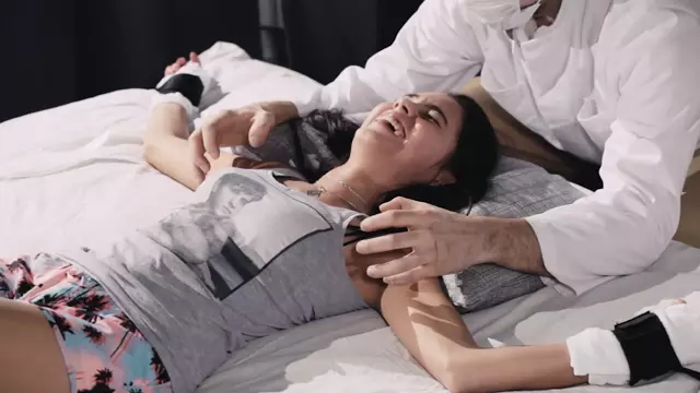 Poster: TickleTherapy - Katrina faceup tickle therapy - Tickling Videos