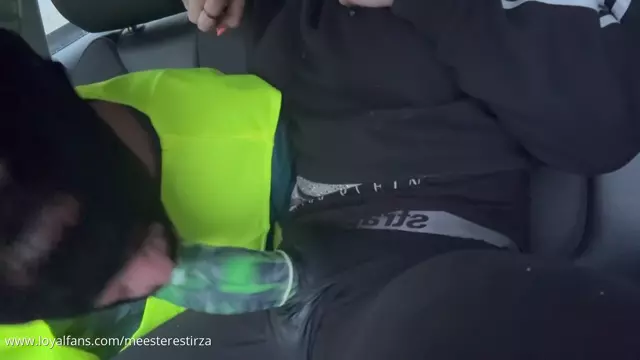 Poster: MISTRESS TIRZA - Face Slapping Spitting And Sucking Dildo In A Truckers Parkin