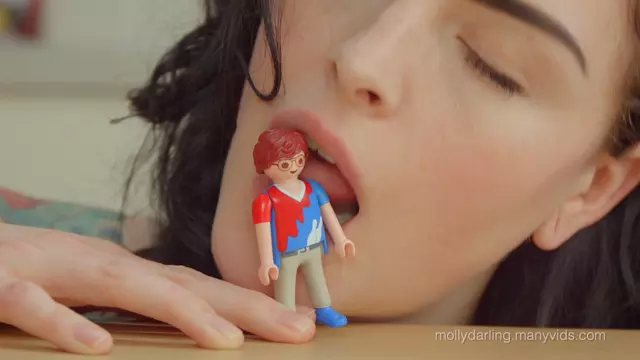 Poster: Molly Darling - Giantess Teases Small Man - Vore Fetish Poster: Molly Darling - Giantess Teases Small Man - Vore Fetish